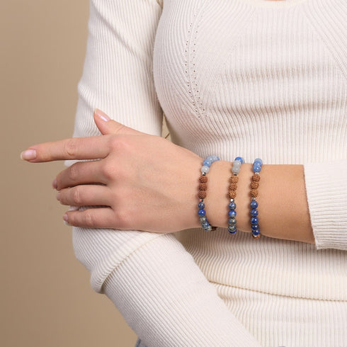 Tao | Gemstone Rudraksha |  Mala Bracelet